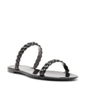 STUART WEITZMAN | BRAIDA SAWYER JELLY SANDALs black Sz 10