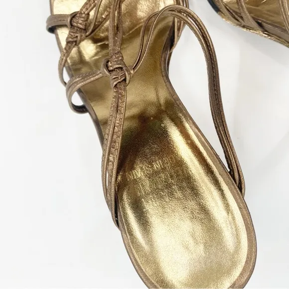 Stuart Weitzman Bronze Strappy Sandals Size 36
