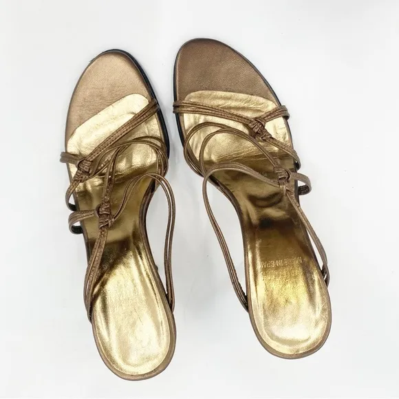 Stuart Weitzman Bronze Strappy Sandals Size 36