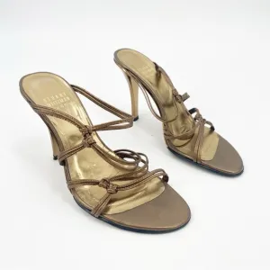 Stuart Weitzman Bronze Strappy Sandals Size 36
