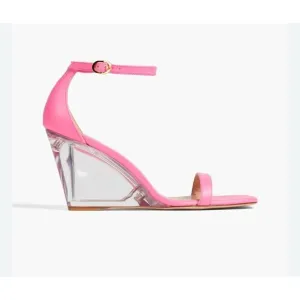 Stuart Weitzman Lucite Wedge Sandal