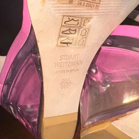 Stuart Weitzman Lucite Wedge Sandal