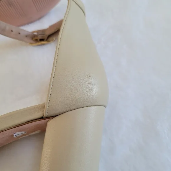 Stuart Weitzman Nearly Nude Ankle Strap Block Heel Dress Sandals