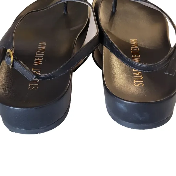 Stuart Weitzman Summer Leather Thong Sandal Size 10B