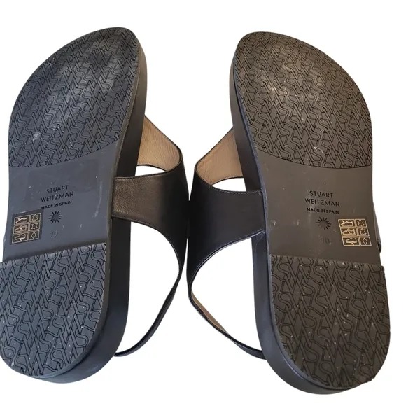 Stuart Weitzman Summer Leather Thong Sandal Size 10B