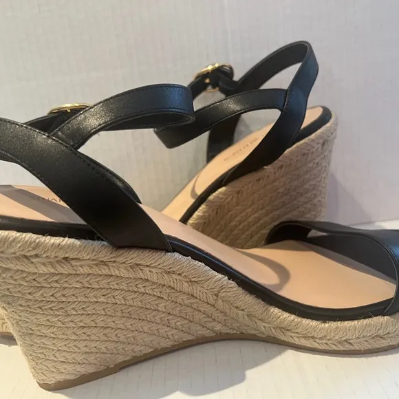 STUART WEITZMAN TEDDI WEDGE ESPADRILLE LEATHER SANDAL. NEW SIZE 9.5