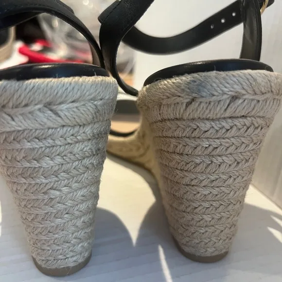 STUART WEITZMAN TEDDI WEDGE ESPADRILLE LEATHER SANDAL. NEW SIZE 9.5