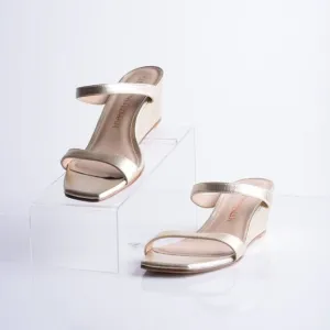 Stuart Weitzman Womens Aleena 50 Wedge Sandals Gold EU 40 US 9.5 Metallic NWD
