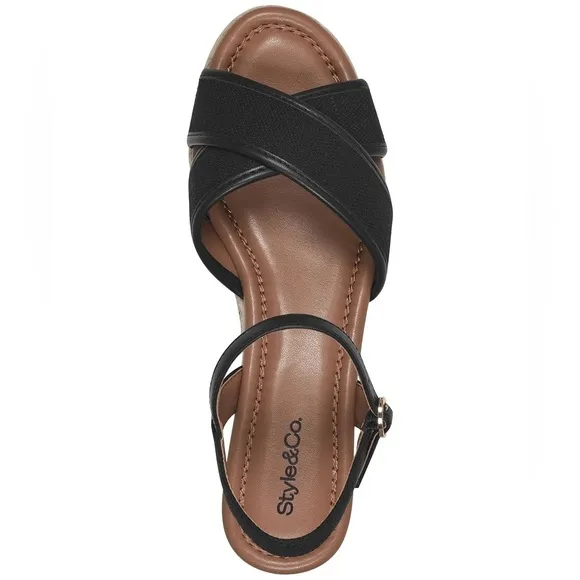 Style &amp; Co Women's Leahh Strappy Espadrille Wedge Sandals