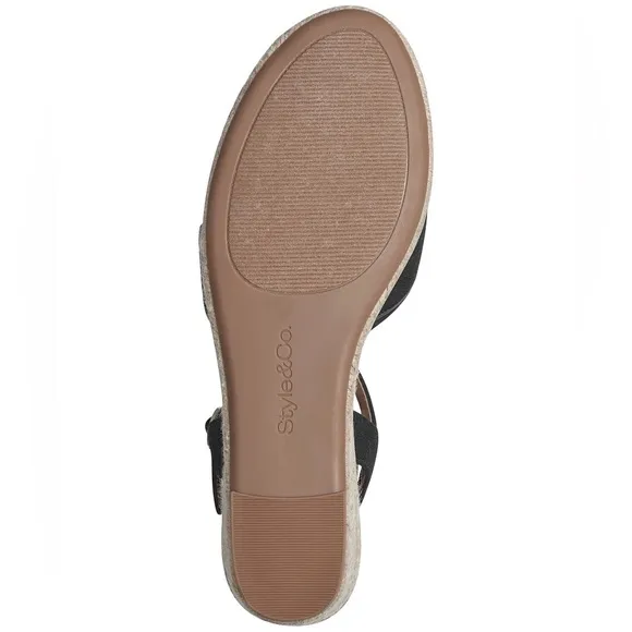 Style &amp; Co Women's Leahh Strappy Espadrille Wedge Sandals