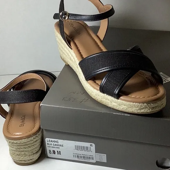Style &amp; Co Women's Leahh Strappy Espadrille Wedge Sandals