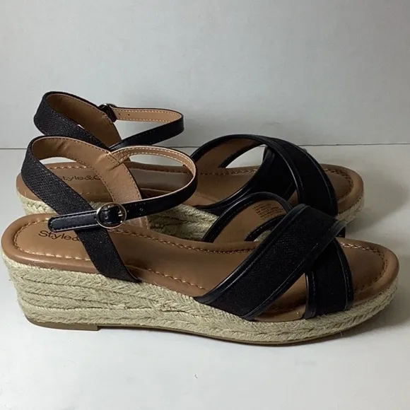 Style &amp; Co Women's Leahh Strappy Espadrille Wedge Sandals