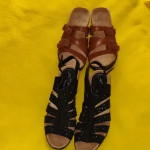 Stylish Black and Brown Women's Sandals