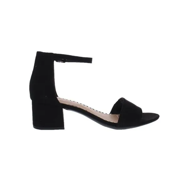 Sugar Women’s Sandals sz 9 Microfiber Black Block Heel NEW #G203