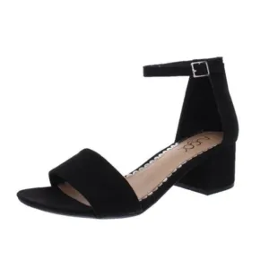 Sugar Women’s Sandals sz 9 Microfiber Black Block Heel NEW #G203