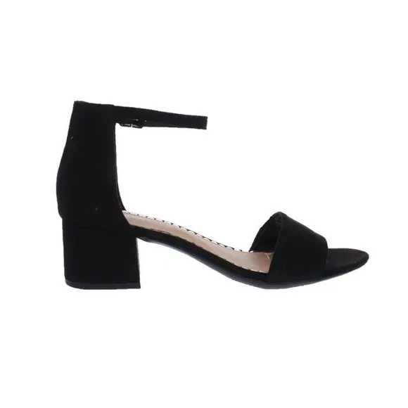 Sugar Women’s Sandals sz 9 Microfiber Black Block Heel NEW #G203