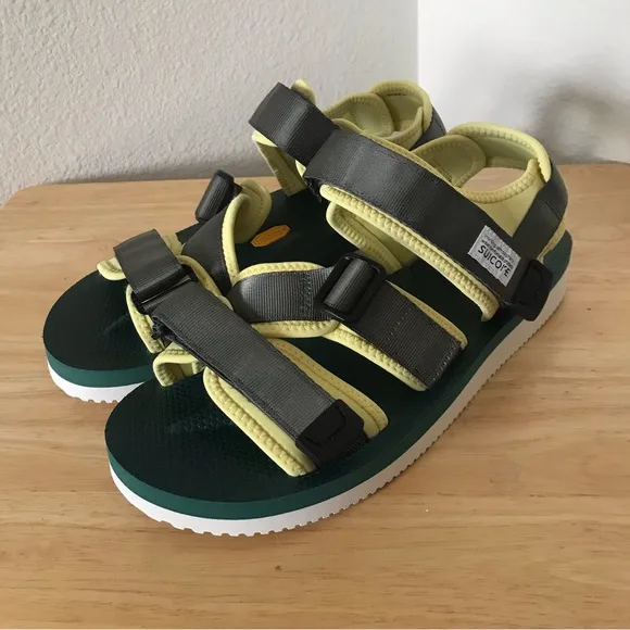 Suicoke Green / Neon Yellow Kisee V Sandal