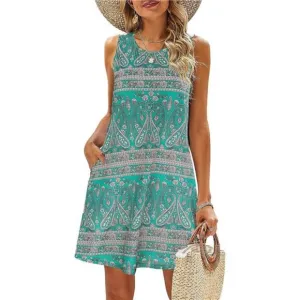Summer Dresses for Women Beach Green