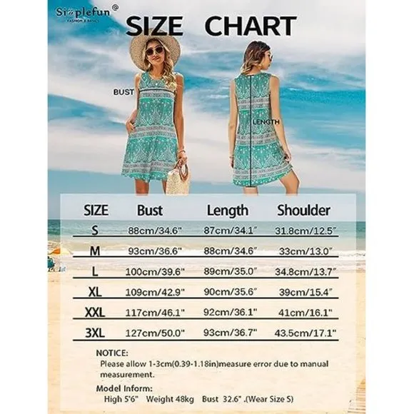 Summer Dresses for Women Beach Green