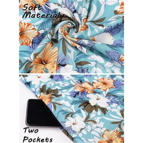 Summer Dresses for Women Beach Light Green Floral