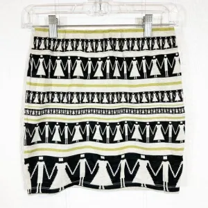 Suno Unique Mini Skirt People Holding Hands Size 0