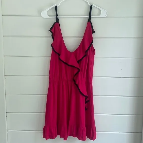 T-Bags Los Angeles | Pink Black Flowy Strappy Dress | Great Condition