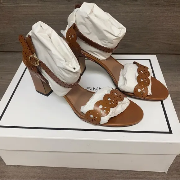 Tabitha Simmons | Bobbin Laser Cut Leather Sandals