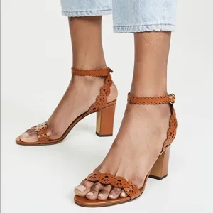 Tabitha Simmons | Bobbin Lasercut Leather Sandals