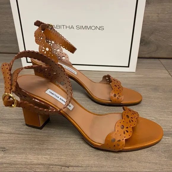 Tabitha Simmons | Bobbin Lasercut Leather Sandals