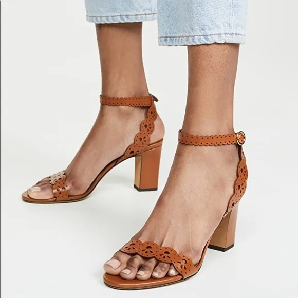 Tabitha Simmons | Bobbin Lasercut Leather Sandals