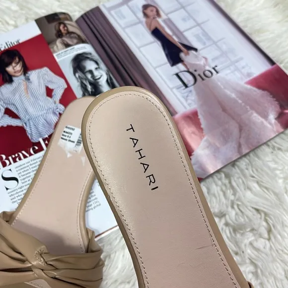 Tahari Women's Tan Suset Slide Sandals