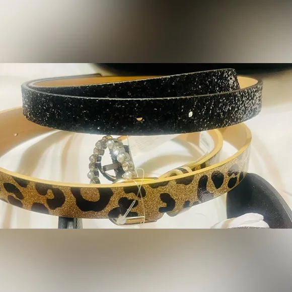Take all Leopard Sequin Dress,Leopard Belt,Glitter Block Heel Sandals, Bag