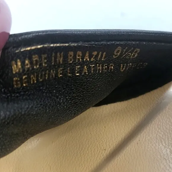 Talbots Black All Leather Strappy Open Toe Ankle Wrap Tie Block Heel San…