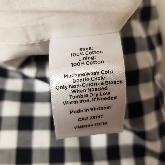 Talbots Black and White Gingham Ruffle Tie-Front Midi Skirt Woman's 4