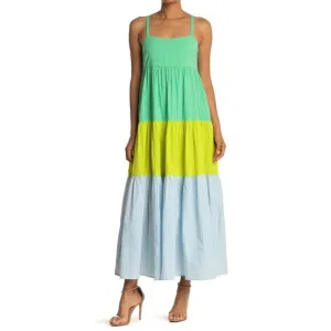 Tanya Taylor Dani Colorblock Maxi Dress