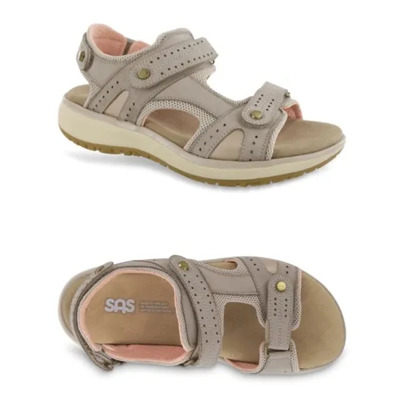 Taupe Sports Sandals by SAS are in like new condition. Size 9.5
