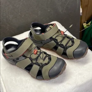 Teva Green and Black Outdoor Sandals with Adjustable Straps