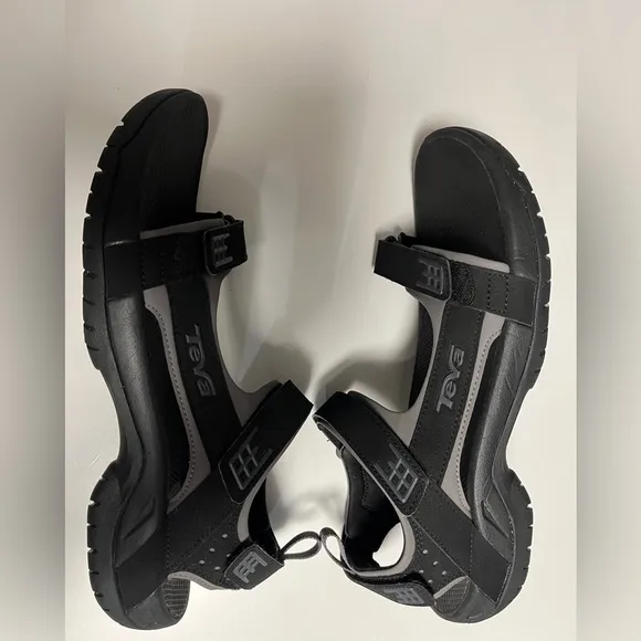 Teva Men’s 4289 Tanza Adjustable Strap Black Sports Sandals Spider Rubber Sz 12