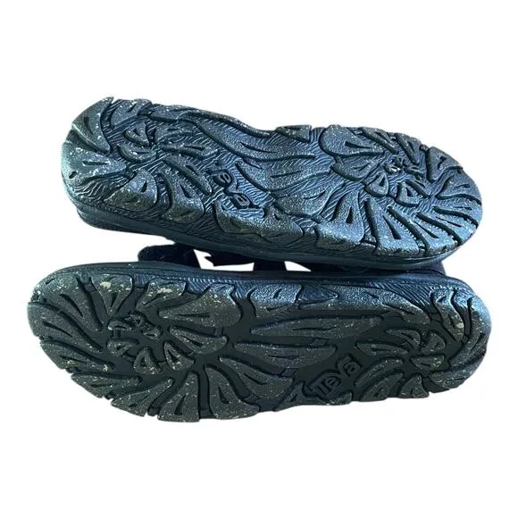 Teva Mens Black Comfort Strap Sandals Universal Outdoor Hiking Sandals Size 12