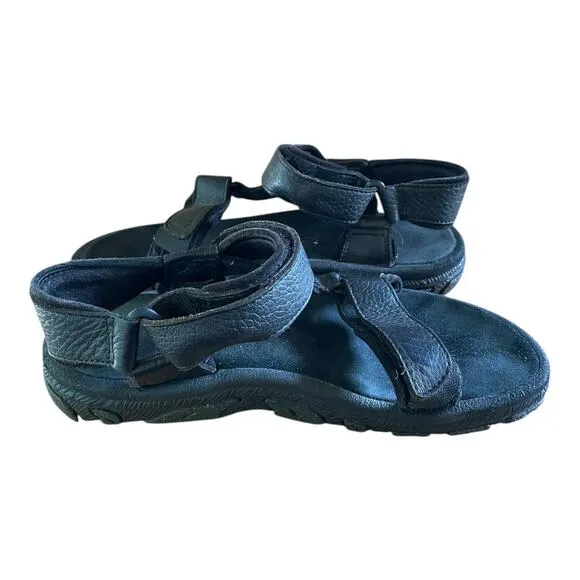 Teva Mens Black Comfort Strap Sandals Universal Outdoor Hiking Sandals Size 12