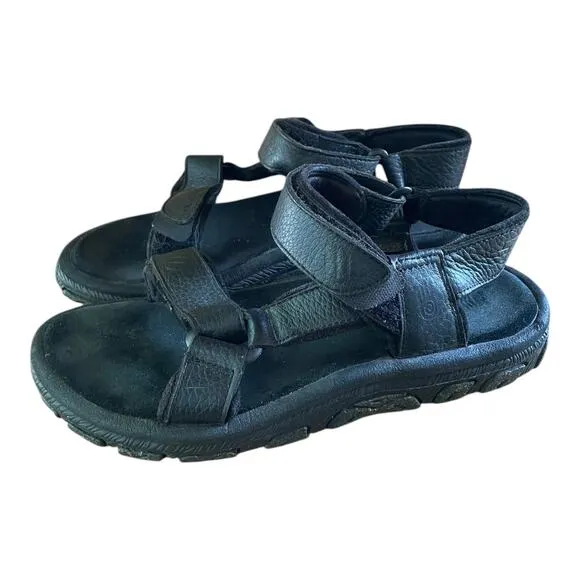 Teva Mens Black Comfort Strap Sandals Universal Outdoor Hiking Sandals Size 12