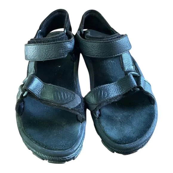 Teva Mens Black Comfort Strap Sandals Universal Outdoor Hiking Sandals Size 12
