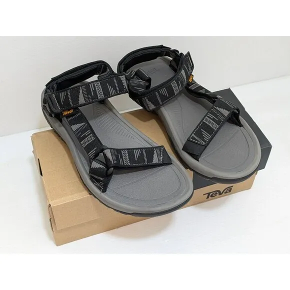 Teva Men's Hurricane XLT2 Strappy Hiking Sandals, Gray/Black, 13
