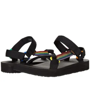 TEVA MEN'S MID UNIVERSAL PRIDE PLATFORM, BLACK/RAINBOW, 7