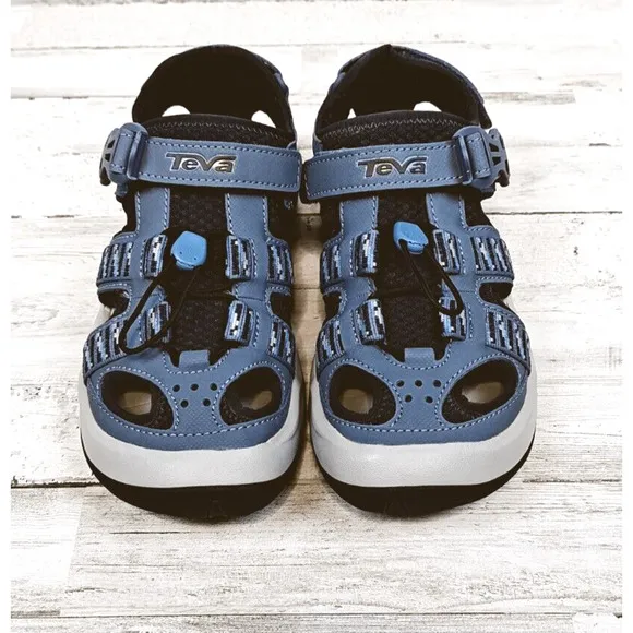 TEVA OMNIUM STACKS BLUE MIRAGE STRAP HIKING SPORT WOMEN SANDALS SZ 5.5 NWOB