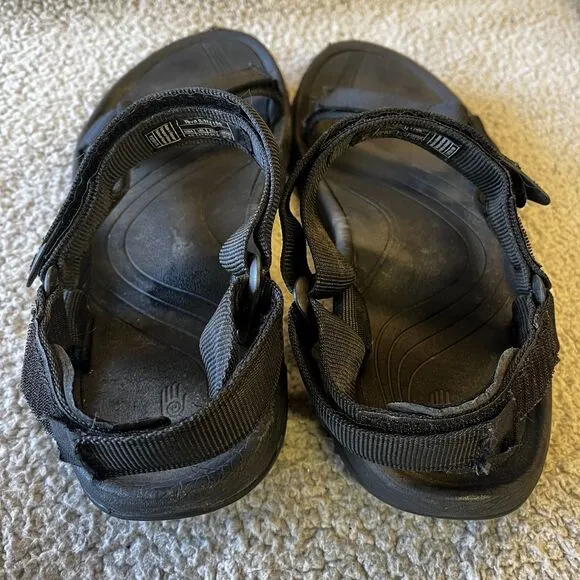 Teva Sandals 12 Black 4156 Hurricane Sling Back Trail Hiking Trail Water Sports