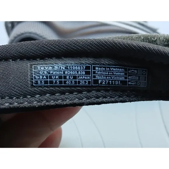 Teva Sandals Womens Tirra CT Shoes Gray Sports Outdoors Closed Toe Comfort 9.5