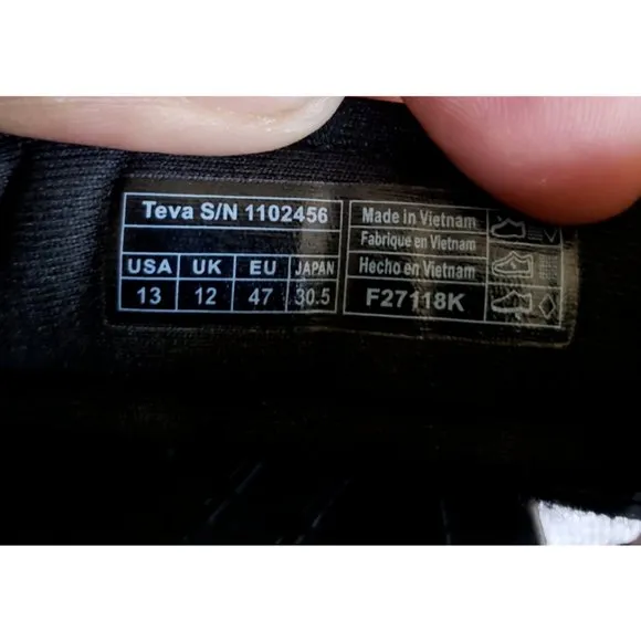 TEVA TERRA FI 5 UNIVERSAL MANZANITA WILD DOVE HIKING MEN'S SANDALS SIZE US 13