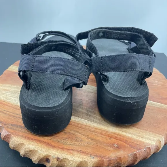 Teva Women's Flatform Universal Sandal, Black 1008844 US 9 nylon sports sandals