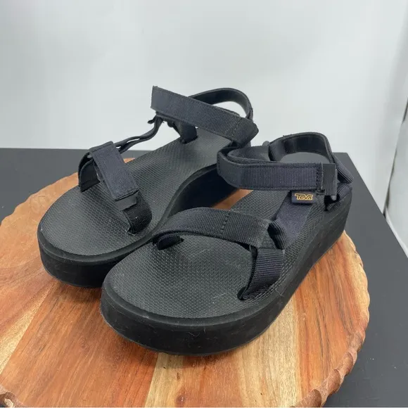 Teva Women's Flatform Universal Sandal, Black 1008844 US 9 nylon sports sandals